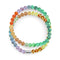Regenbogen-Wrap | 925er Sterlingsilber | Armband aus klarem Glühwürmchenglas